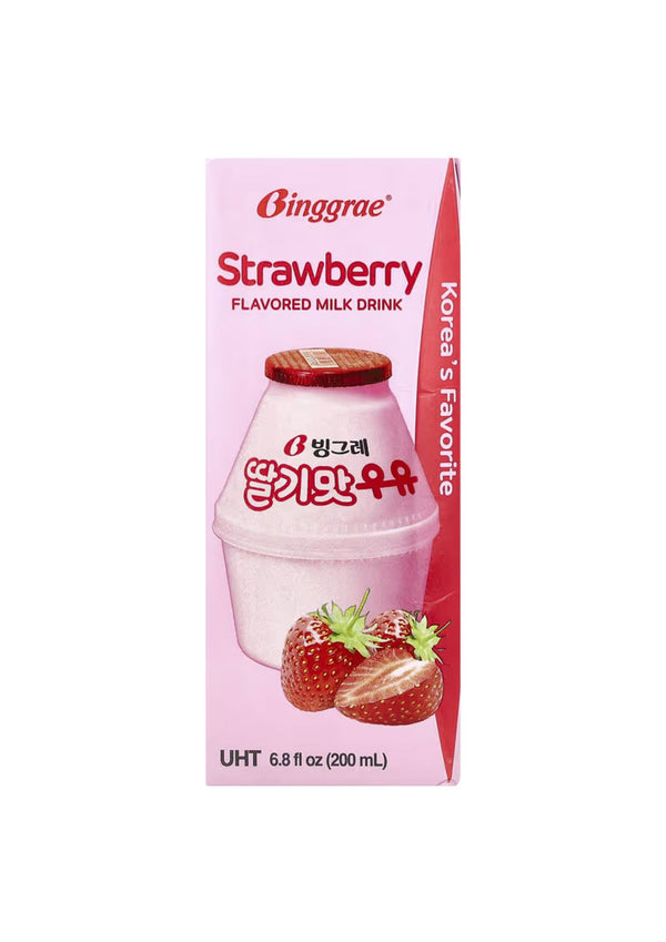 BINGGRAE Leche de Fresa 200 ml
