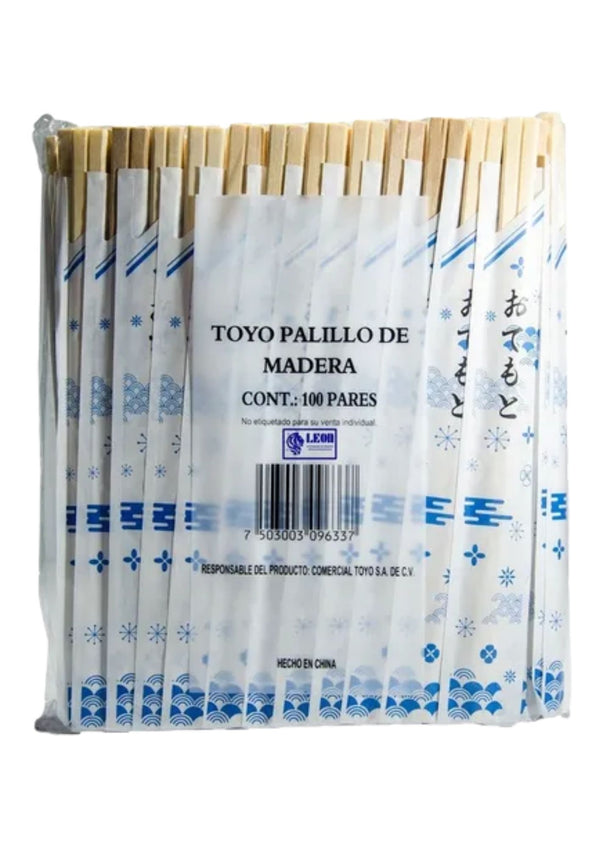 TOYO FOODS Palillo de madera 100pzs