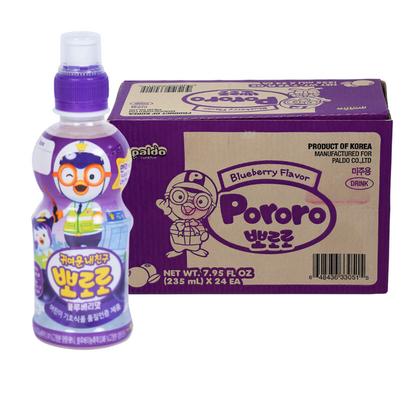 PALDO pororo bebida caja 24pz blueberry - 235ml
