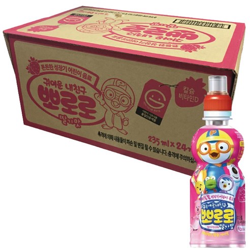 PALDO pororo bebida caja 24pz- 235ml fresa